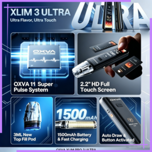 OXVA XLIM PRO 3 ULTRA 奧創小蠻牛觸屏螢幕電子煙主機空倉