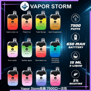 Vapor Storm風暴電子煙一次性拋棄式7500口（5%）